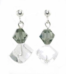 Zeige Details für Bergkristall Ohrstecker Mina Swarovski Kristalle Black Diamond 925 Silber Bild von Bergkristall Ohrstecker Mina Swarovski Kristalle Black Diamond 925 Silber