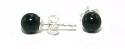 Zeige Details für Perlen Ohrstecker Schwarz 6 mm 925 Silber Bild von Perlen Ohrstecker Schwarz 6 mm 925 Silber