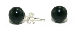 Zeige Details für Perlen Ohrstecker Schwarz 8 mm 925 Silber Bild von Perlen Ohrstecker Schwarz 8 mm 925 Silber