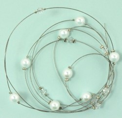 Zeige Details für Haardraht, Strass kristall und Perlen Bild von Haardraht, Strass kristall und Perlen