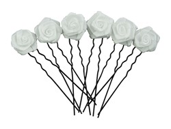 Zeige Details für Haarnadeln Blumen weiß Bild von Haarnadeln Blumen weiß
