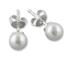 Zeige Details für Perlenohrringe 6 mm 925 Silber Bild von Perlenohrringe 6 mm 925 Silber