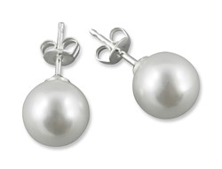 Zeige Details für Große Perlenohrringe 10 mm 925 Silber Bild von Große Perlenohrringe 10 mm 925 Silber