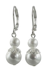 Zeige Details für Perlen Ohrringe Hänger Helen 925 Silber Bild von Perlen Ohrringe Hänger Helen 925 Silber
