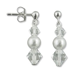 Zeige Details für Perlen Ohrringe Hochzeit Cora 925 Silber Bild von Perlen Ohrringe Hochzeit Cora 925 Silber
