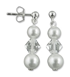 Zeige Details für Perlen Ohrringe Helena 925 Silber Bild von Perlen Ohrringe Helena 925 Silber
