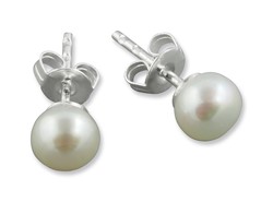 Zeige Details für Echte Perlenohrringe 6,5 mm creme 925 Silber Bild von Echte Perlenohrringe 6,5 mm creme 925 Silber