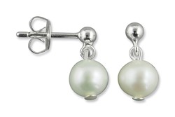Zeige Details für Süßwasserperlen Ohrringe Laura creme 925 Silber Bild von Süßwasserperlen Ohrringe Laura creme 925 Silber