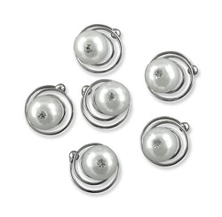 Zeige Details für Brautschmuck Curlies Perle weiß - Strass kristall Bild von Brautschmuck Curlies Perle weiß - Strass kristall