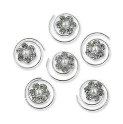 Zeige Details für Curlies Blumen 8 Strass Steine kristall - Perle weiß Bild von Curlies Blumen 8 Strass Steine kristall - Perle weiß