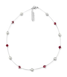 Zeige Details für Perlenkette rot Christine 925 Silber Bild von Perlenkette rot Christine 925 Silber
