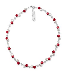 Zeige Details für Rote Perlenkette Liane 925 Silber Bild von Rote Perlenkette Liane 925 Silber