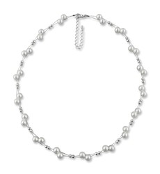 Zeige Details für Perlenkette weiß Sonja 925 Silber Bild von Perlenkette weiß Sonja 925 Silber