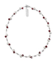 Zeige Details für Perlenkette rot Lena 925 Silber Bild von Perlenkette rot Lena 925 Silber