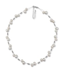 Zeige Details für Echte Perlenkette Susanne creme 925 Silber Bild von Echte Perlenkette Susanne creme 925 Silber