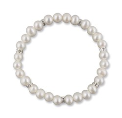 Zeige Details für Echte Perlen Armband Damen 7,5 mm ivory creme Swarovski Bild von Echte Perlen Armband Damen 7,5 mm ivory creme Swarovski