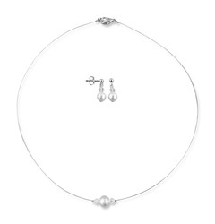 Zeige Details für Brautschmuck Set Alina Kette Ohrringe 925 Silber Bild von Brautschmuck Set Alina Kette Ohrringe 925 Silber