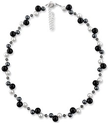 Zeige Details für Collier Valentina Perlen Grau Schwarz Weiß 925 Silber Bild von Collier Valentina Perlen Grau Schwarz Weiß 925 Silber