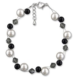 Zeige Details für Armband schwarz Damen Nele 925 Silber Bild von Armband schwarz Damen Nele 925 Silber
