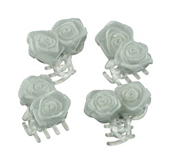 Zeige Details für Blumen Haarklammer weiß Bild von Blumen Haarklammer weiß