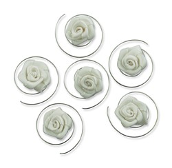 Zeige Details für Haarspiralen creme Blumen Bild von Haarspiralen creme Blumen