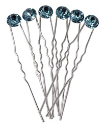 Zeige Details für Haarnadeln Hochzeit Strass blau Bild von Haarnadeln Hochzeit Strass blau