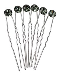 Zeige Details für Haarnadel silber Strass grau Bild von Haarnadel silber Strass grau
