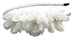 Zeige Details für Braut Haarreif 3 Blumen weiß Bild von Braut Haarreif 3 Blumen weiß