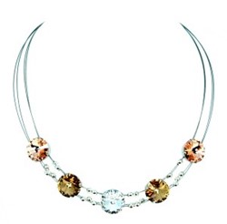 Zeige Details für Collier Theresa, Swarovski® Kristalle champagner Bild von Collier Theresa, Swarovski® Kristalle champagner