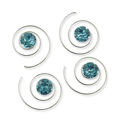 Zeige Details für Haarspiralen blau Strass 8 mm Bild von Haarspiralen blau Strass 8 mm