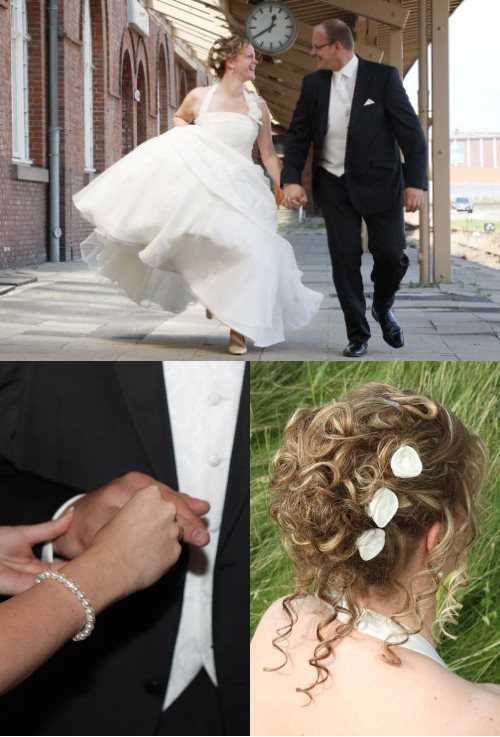 Brautfrisuren mit Haar Blumen