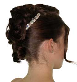 Brautfrisur mit Strass Haarspange