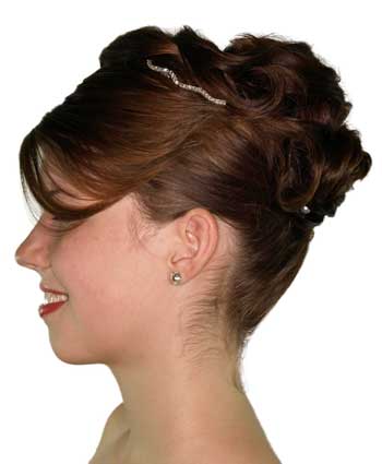 Hochsetckfrisur mit Strass Haarkamm