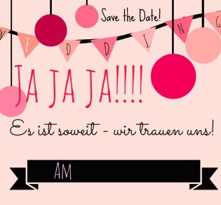 Save the date Karte Hochzeit "pink"