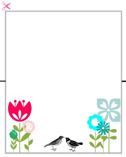 Tischkarte Hochzeit "Flower Power"