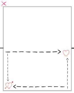 Tischkarte Hochzeit "hearts1"