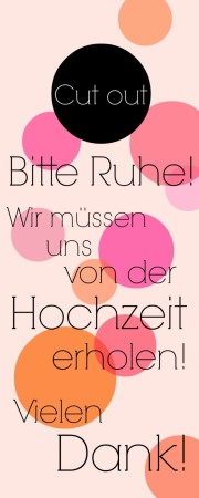 Türschild Hochzeit "bubbles"