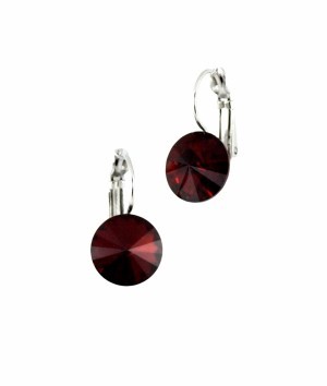 Bild von Ohrhänger Swarovski® Kristalle 10mm dunkel-rot