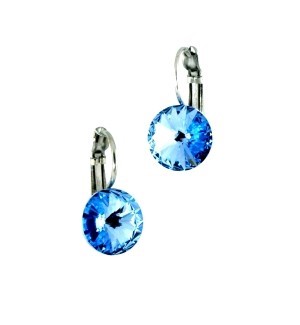 Bild von Ohrhänger Swarovski® Kristalle 10mm wasser-blau