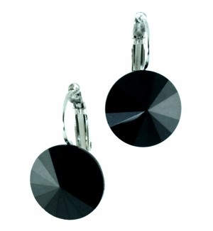 Bild von Ohrhänger Swarovski® Kristalle 14mm schwarz