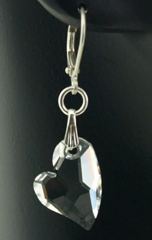 Bild von Ohrringe Herz Devoted 2U Swarovski Strass Kristall 925 Silber