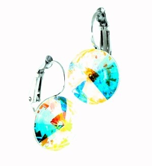 Bild von Ohrhänger Swarovski® Kristalle 14mm kristall-irisierend
