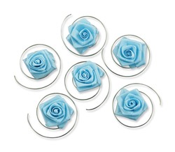 Bild von Haarspiralen Blumen hell blau