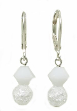 Bild von Ohrringe Bergkristall Jill Swarovski® Kristalle White Alabaster 925 Silber