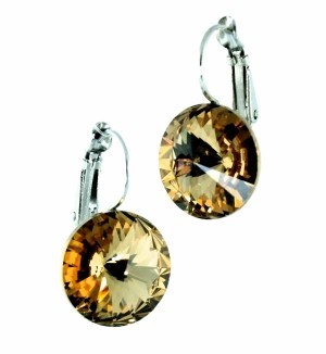 Bild von Ohrhänger Swarovski® Kristalle 14mm hell-braun