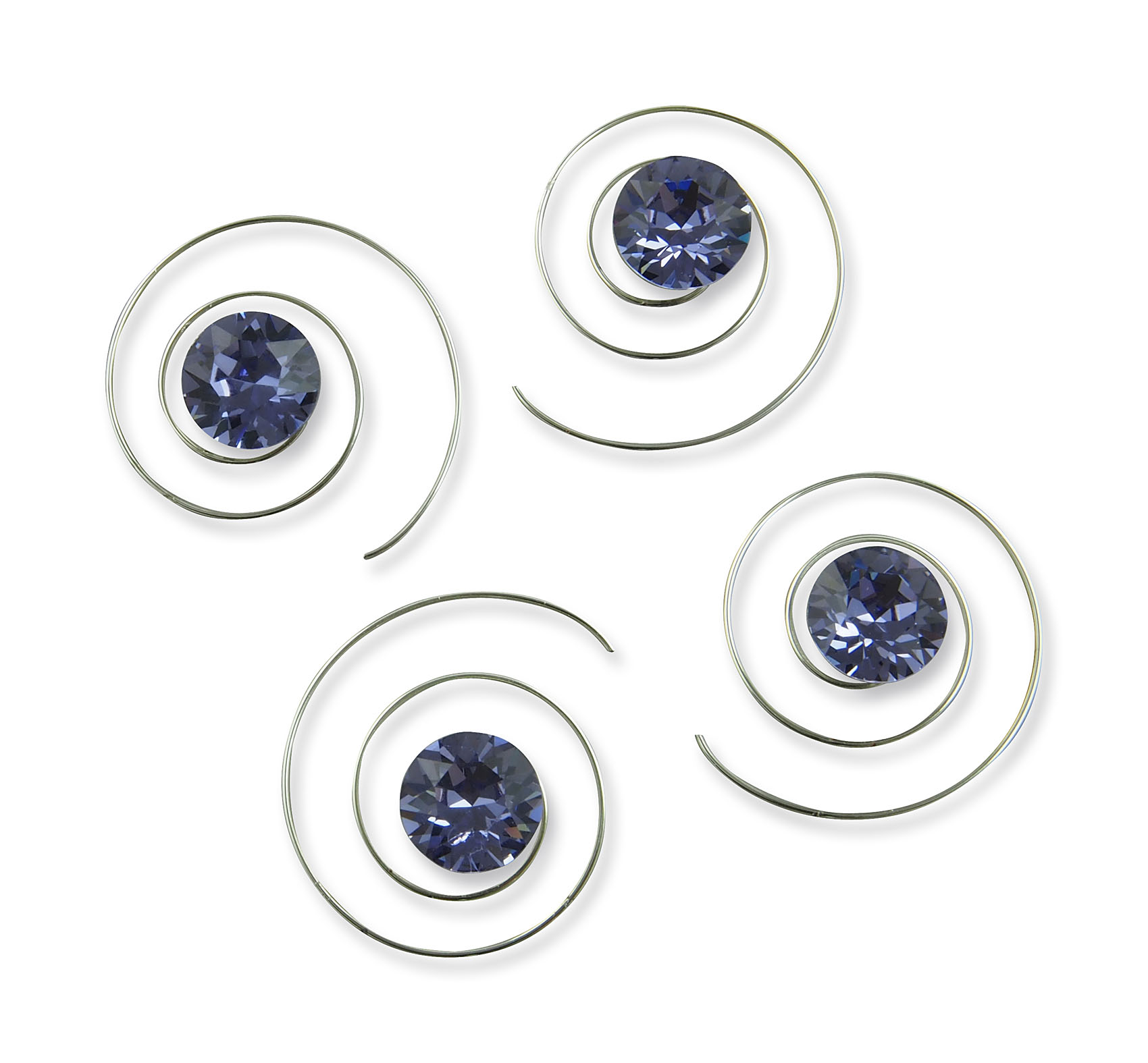 Bild von Haarcurlies tanzanite Strass 8 mm