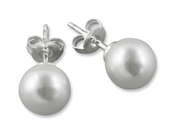 Bild von Ohrringe Perlen 8 mm 925 Silber
