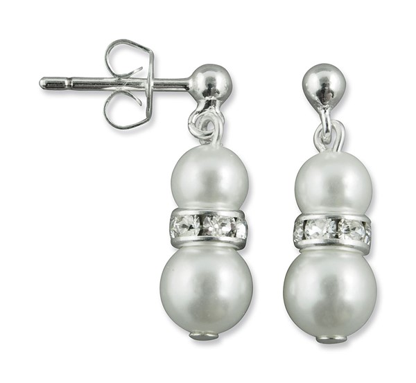 Bild von Ohrring mit Perlen Celine 925 Silber
