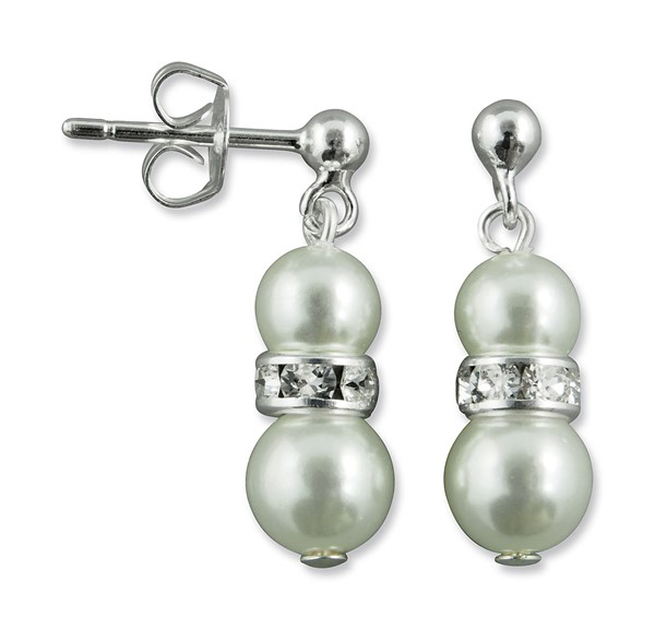Bild von Ohrring mit Perlen Celine 925 Silber
