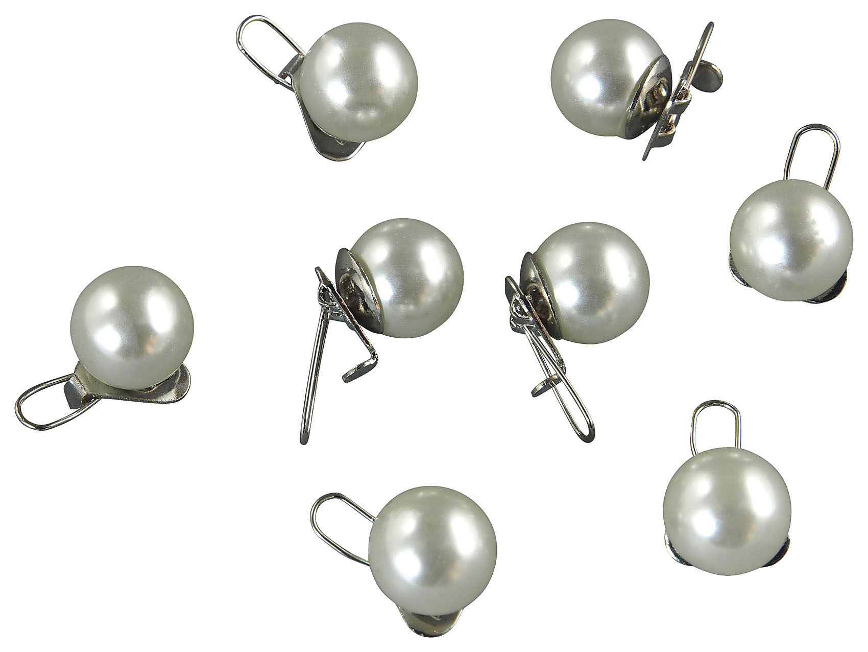 Bild von Haarperlen Haarclips Perlen 8 mm creme